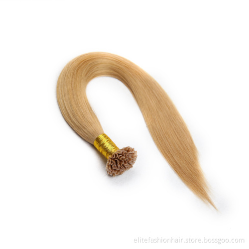 U Tip Hair Wholesale Raw Indian Kinky Curly Itip Keratin Bonds Flat U Remy Human Hair Extensions Micro Links Microlink